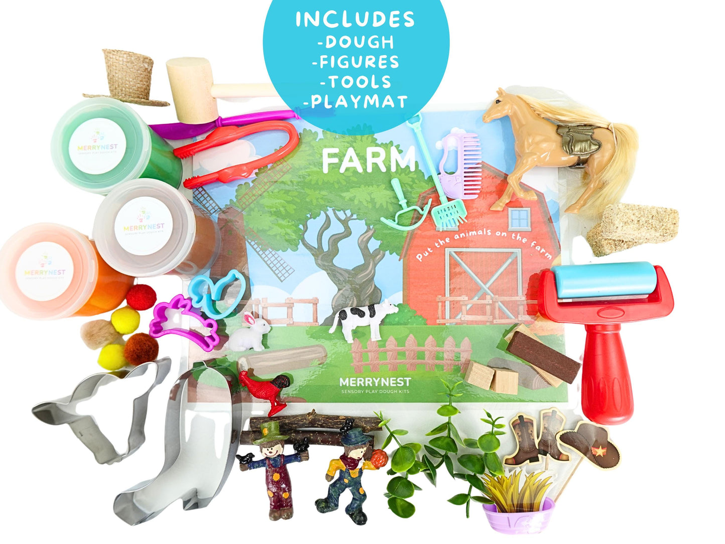Farm Animals Playdough Sensory XL Kit