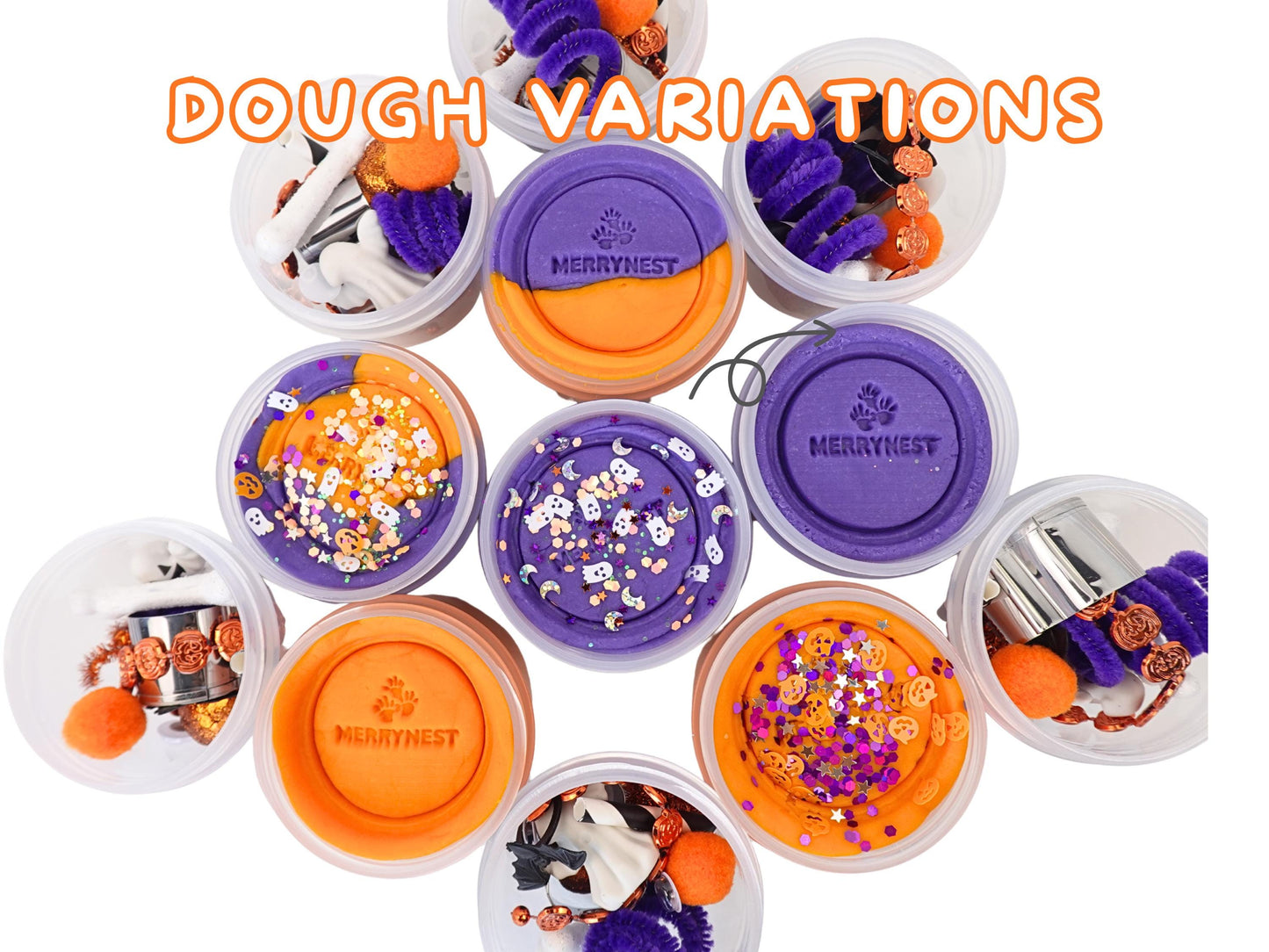 Halloween Boo Play Dough To Go Jar