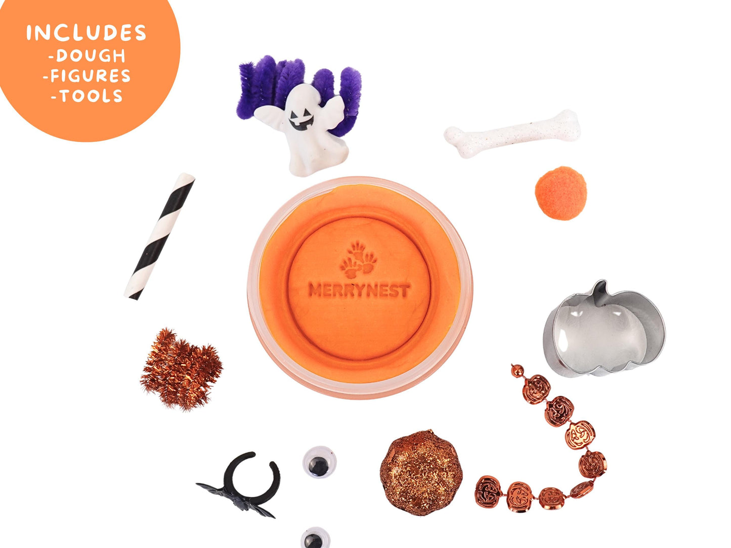 Halloween Boo Play Dough To Go Jar