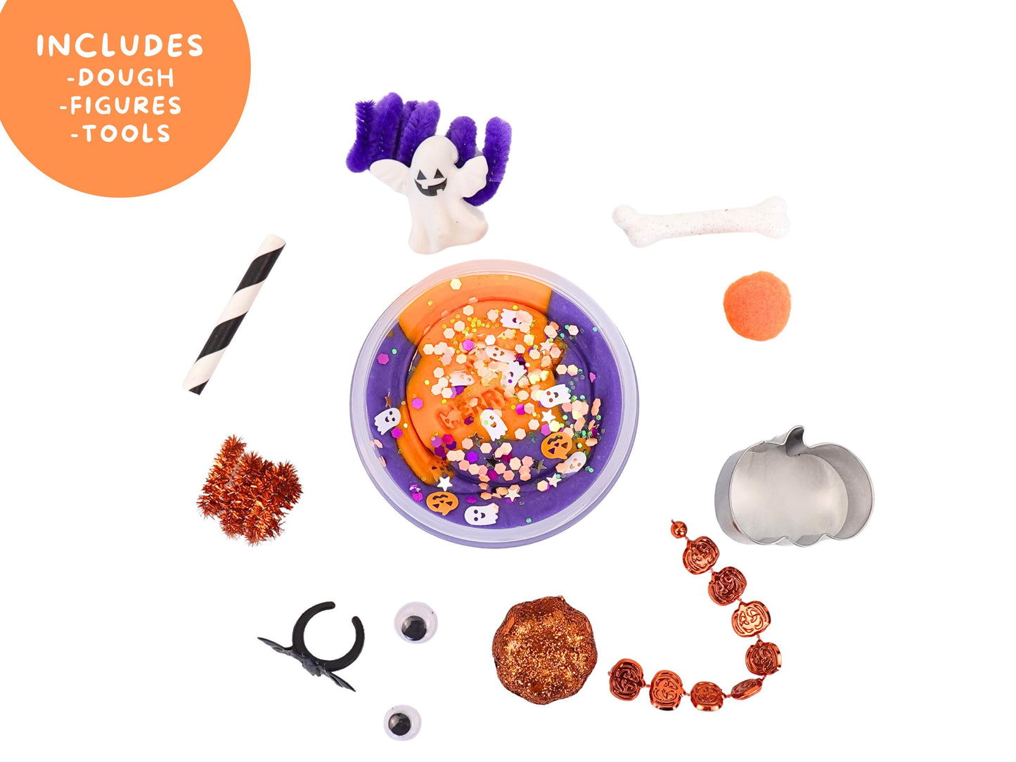 Halloween Boo Play Dough To Go Jar