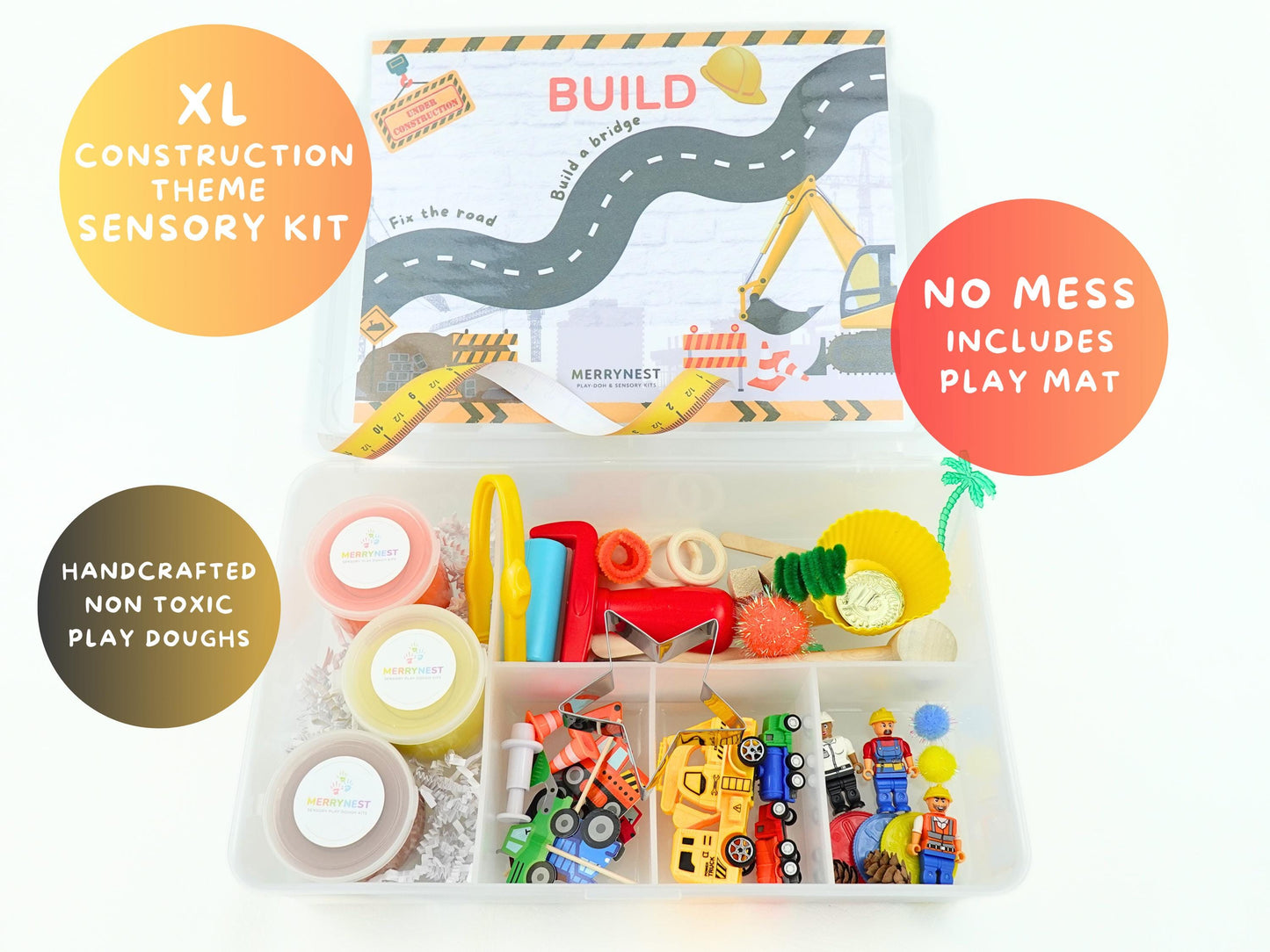 Construction Playdough Sensory XL Kit
