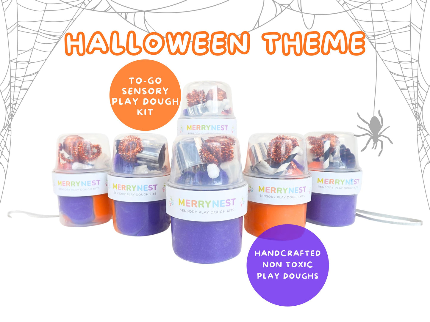 Halloween Boo Play Dough To Go Jar