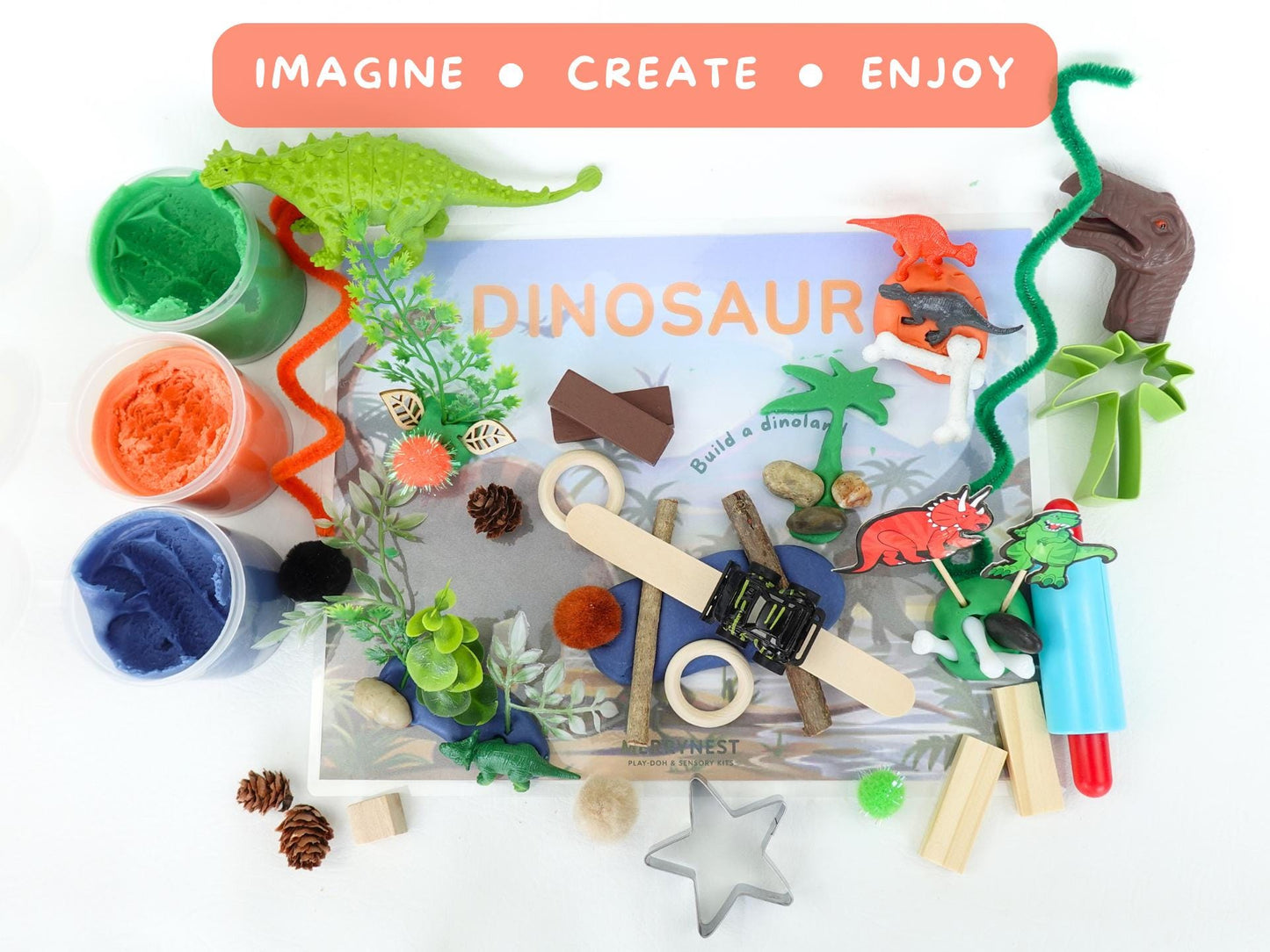 Dinosaur Playdough Sensory XL Kit