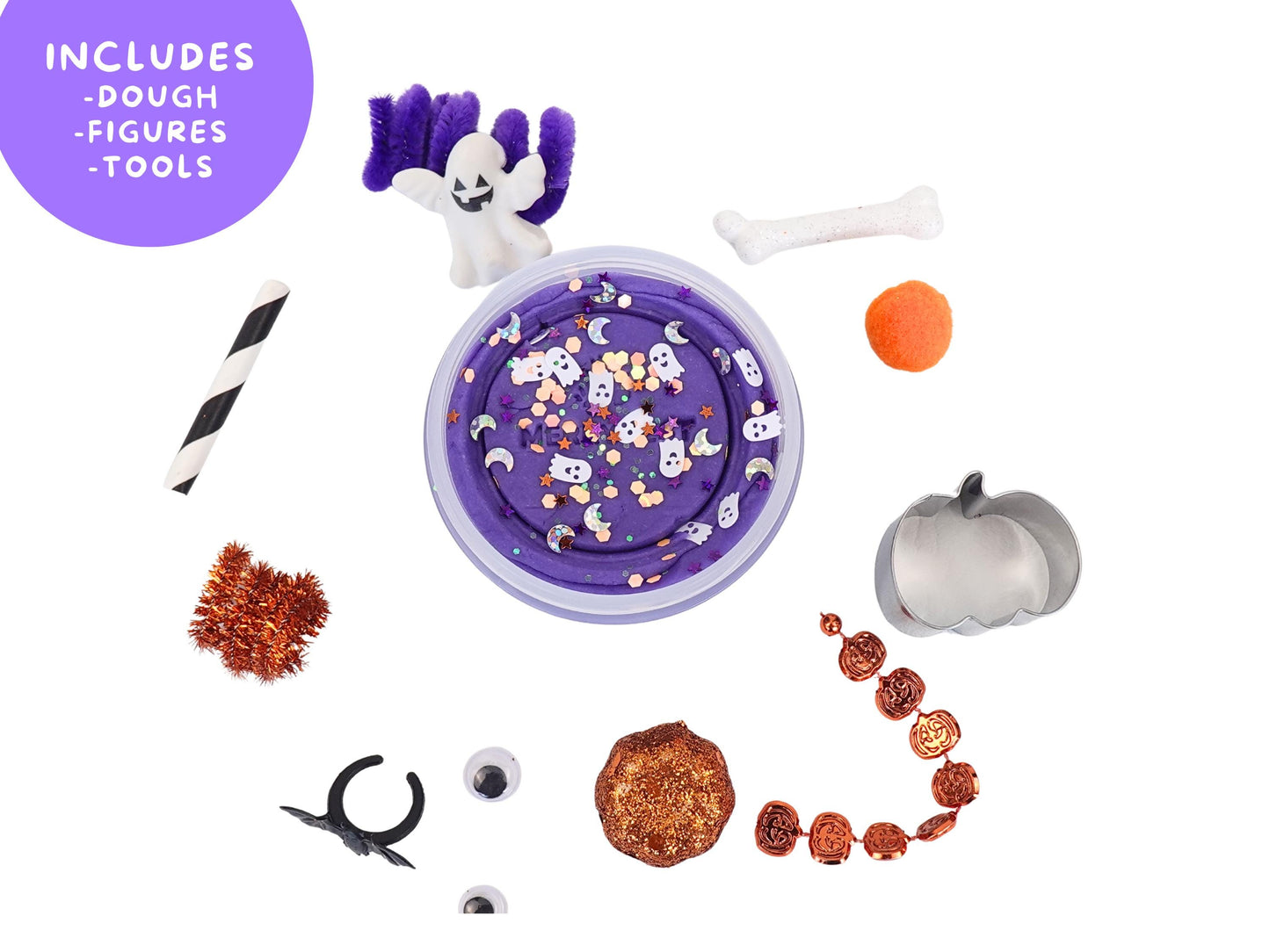 Halloween Boo Play Dough To Go Jar