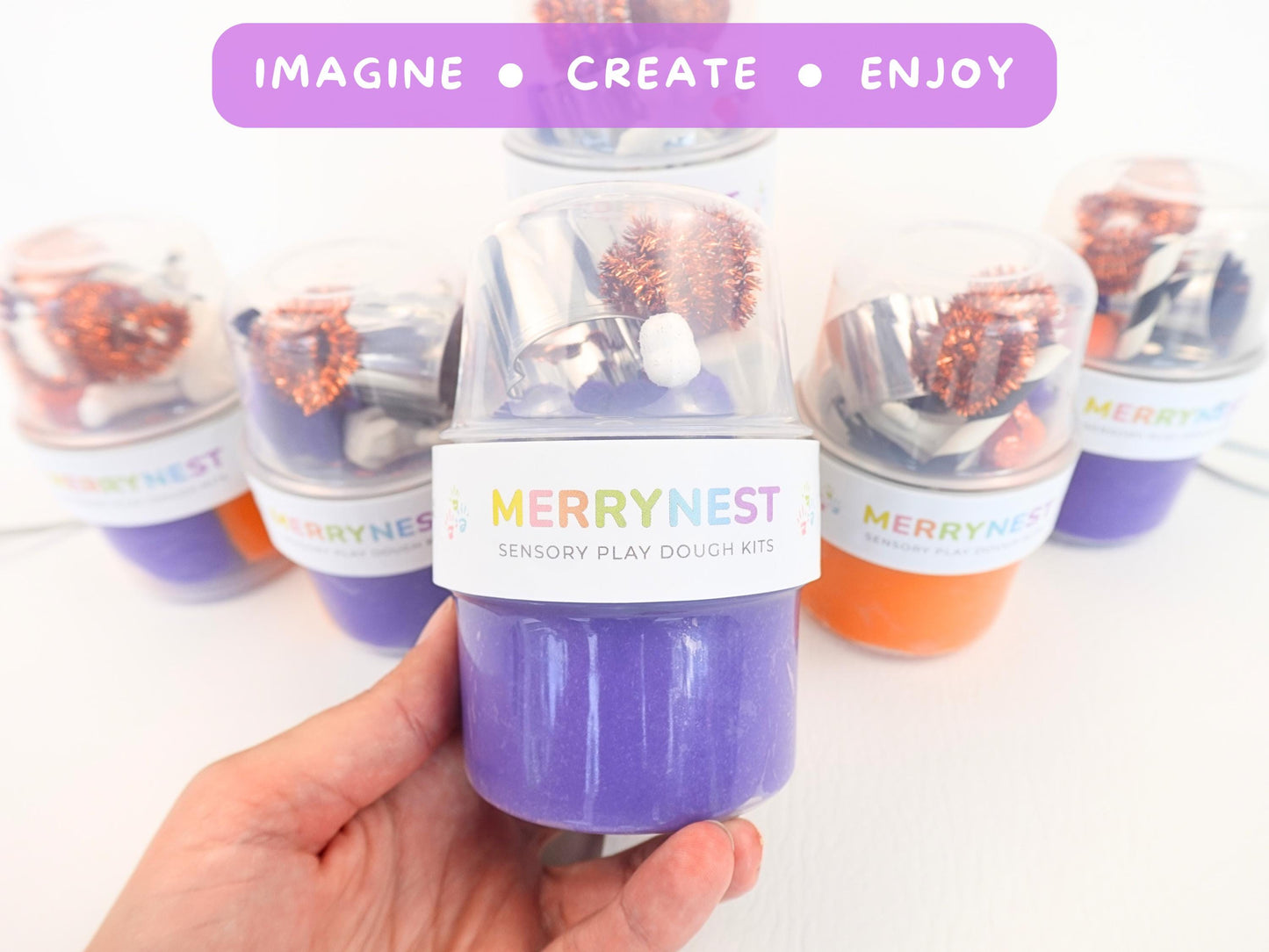 Halloween Boo Play Dough To Go Jar