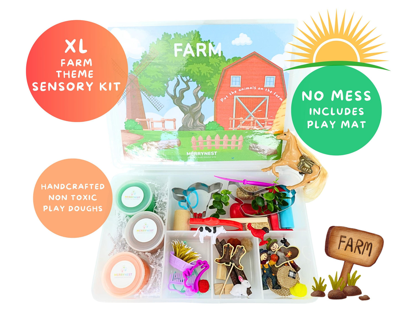 Farm Animals Playdough Sensory XL Kit