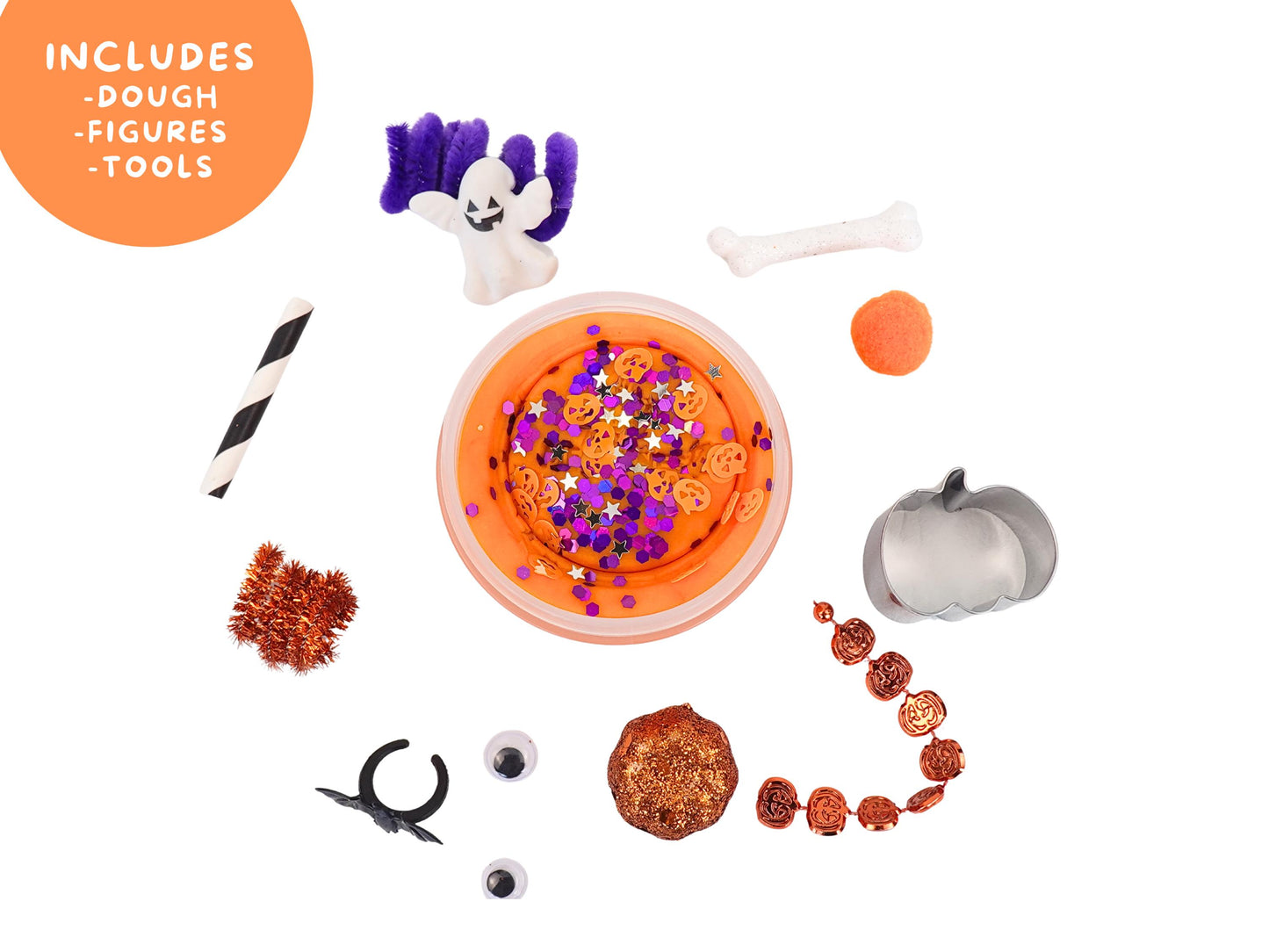 Halloween Boo Play Dough To Go Jar