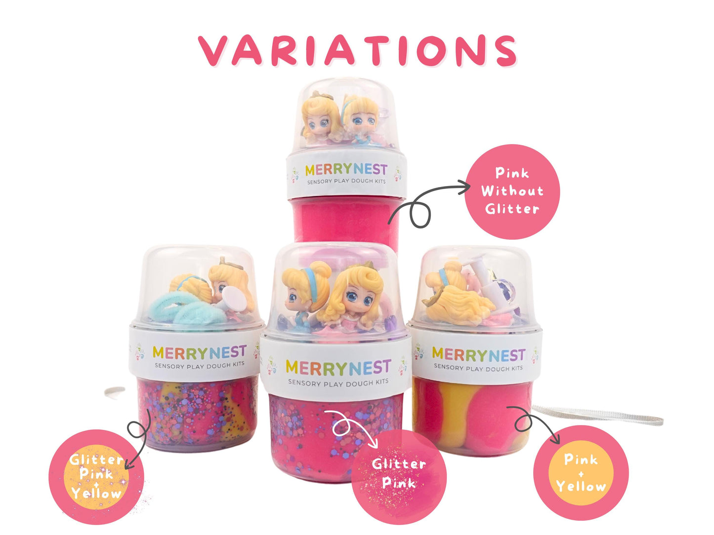 Princess Play Dough To Go Jar