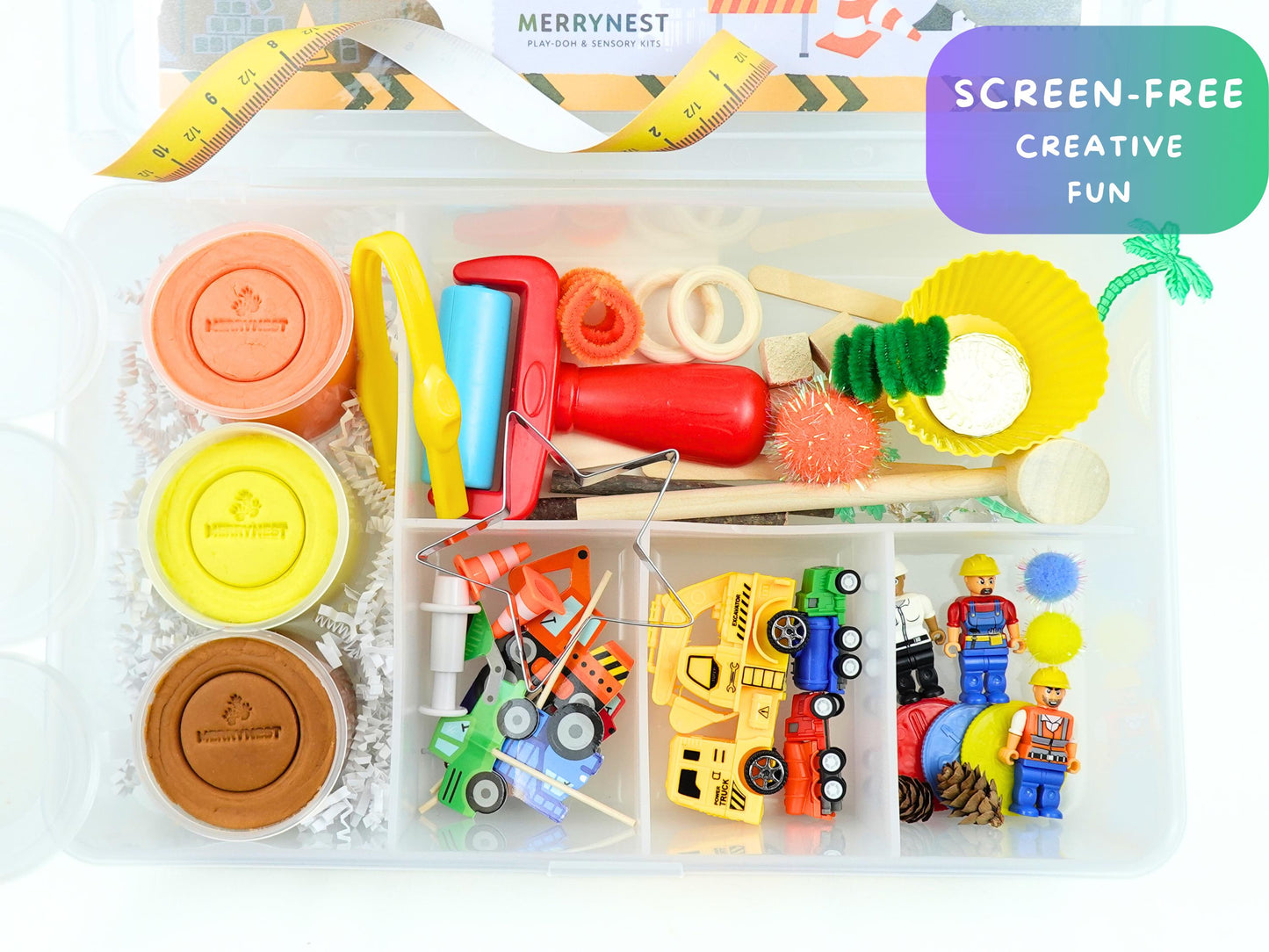 Construction Playdough Sensory XL Kit